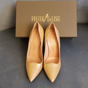 Palter Deliso gold  patent leather pump